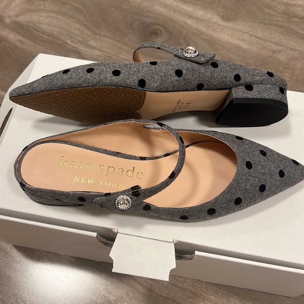 🔥🔥KATE SPADE NEW YORK meg polka dot mary jane mule - Picture 14 of 17